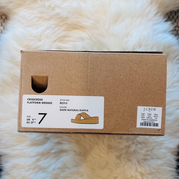 J.Crew Crisscross Raffia Flatform Wedges - Picture 6 of 6